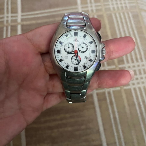 Adidas men's watch used, silver