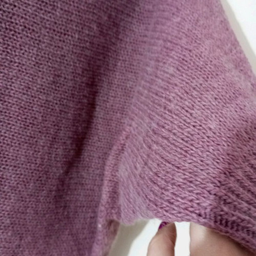 Knitted pink blouse used, size S/M, soft knit