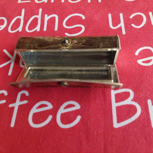 Lipstick case used vintage 70s with mirror