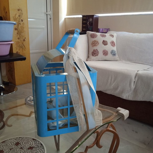 Metal lantern new 0.20x0.20 m and height 0.27 m