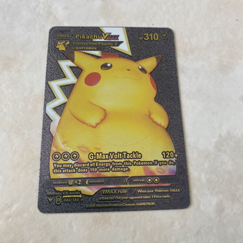 Pokémon Pikachu VMAX 044/185 Custom Black Gold Foil Edition like new