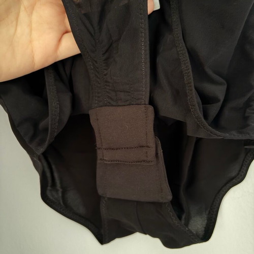 Pinko black transparent bodysuit with feathers like new, size XS