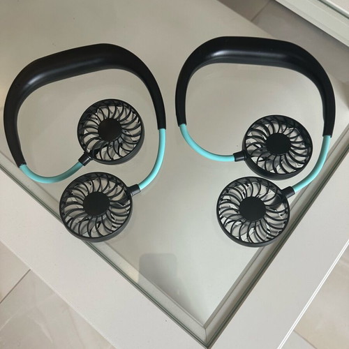 Double handsfree neck fan new, pack of 2