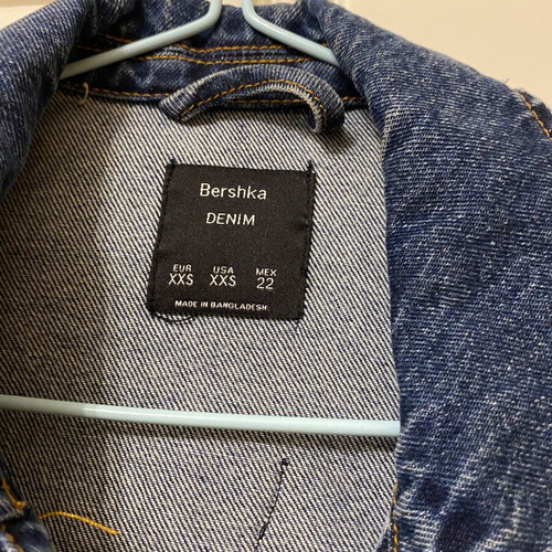 Bershka Denim jacket with patches, like new, size XS-S