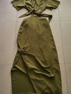 Maxi boho summer dress like new, size S/M, green