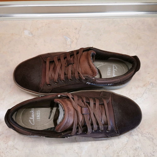 Clarks Lorsen Edge men's sneakers size 41 like new, brown