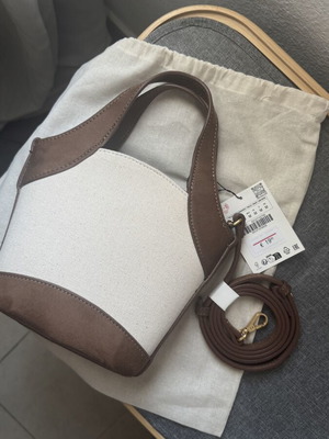 Zara crossbody bag brand new, beige and brown