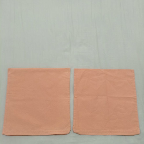 Set of 2 Handmade Pillowcases new, peach salmon 30x30 cm
