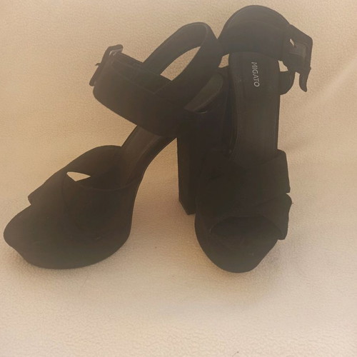 Migato high-heeled sandals used, size 38, black