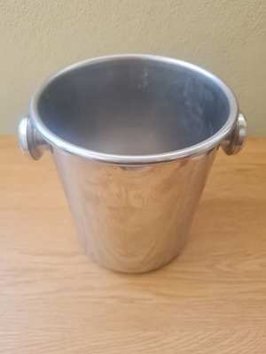 Mepra inox ice bucket vintage used, Italy 1975