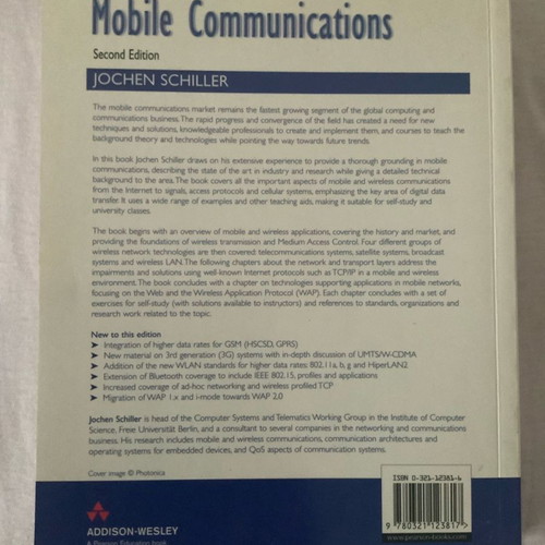 Mobile Communications second edition by Schiller new