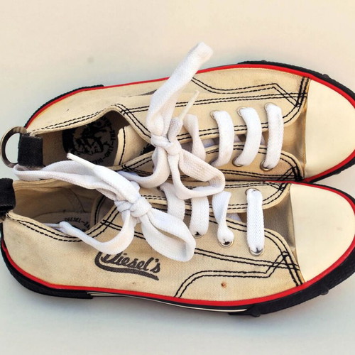 Diesel vintage canvas sneakers like new, white, size 37