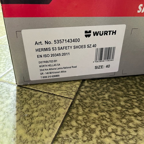 Wurth S3 new safety shoes size 40