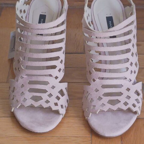 Mango Matilda high-heeled sandals new pink suede