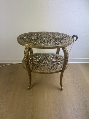 Brass Auxiliary Table used, 45 cm height