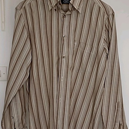 Men's striped brown shirt size M like new