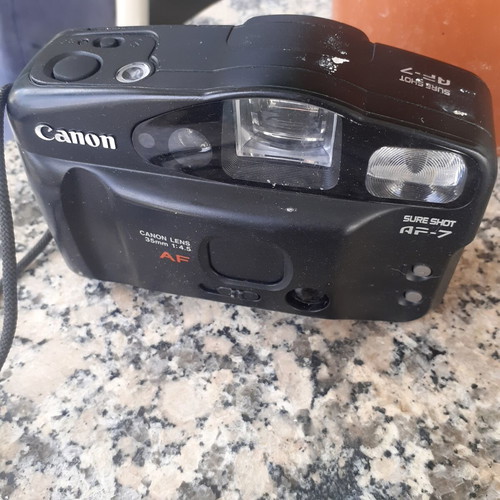 Canon Sure Shot AF-7 analog camera used, 35mm lens 1:4.5
