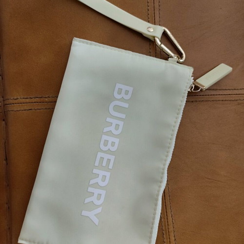 Burberry party pouch like new, bright lime green