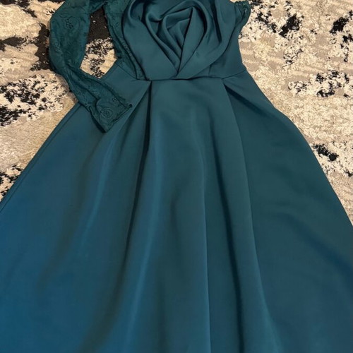 Dress size M like new, blue and green