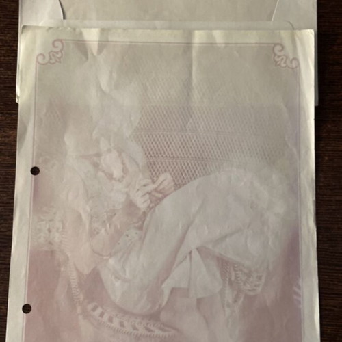 Vintage letter writing set with envelope