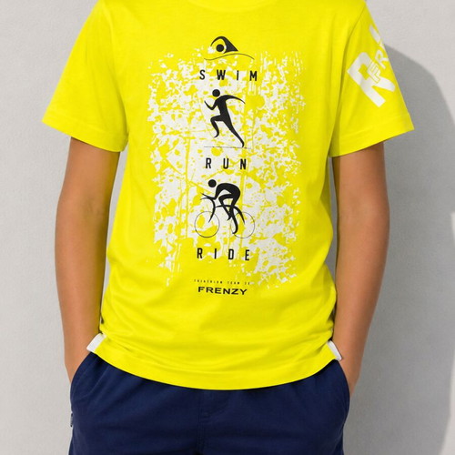 FRENZY Boys' Yellow T-shirt No 10, New, Short Sleeve