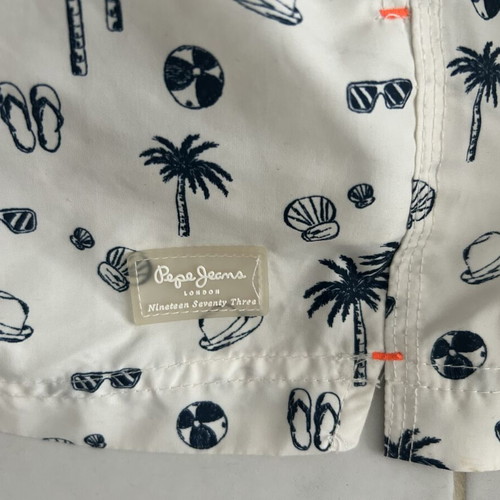 Pepe Jeans men's swim shorts size L, white