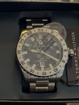 Tommy Hilfiger Lance GMT 1792131 watch new, silver quartz