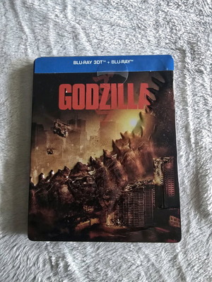 Godzilla 2014 Steelbook Blu-Ray 3D + 2D like new with Greek subtitles