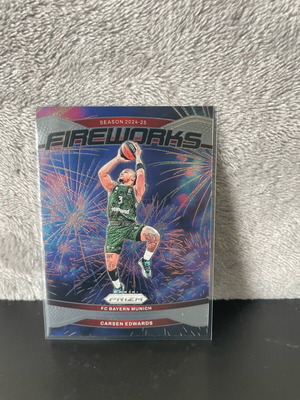 2024-25 Panini Prizm Euroleague Fireworks Carsten Edwards card like new