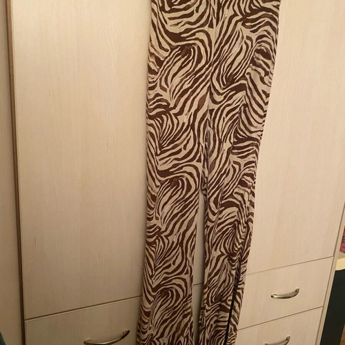 Pull & Bear pants used, size M, beige and brown, see through