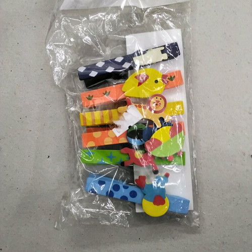 Craft clothespins set of 6, 7.5cm, new