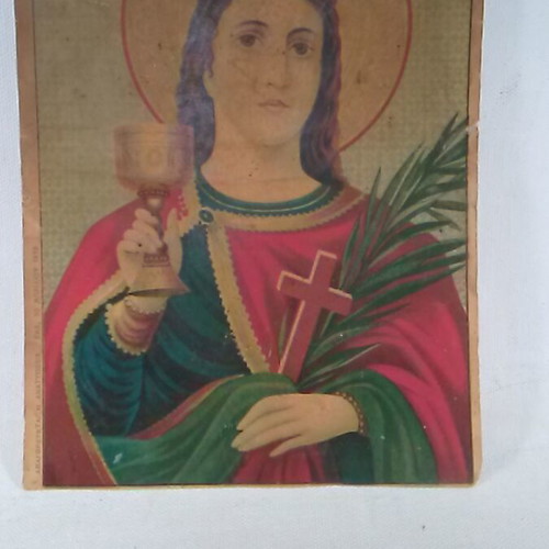 Vintage αφίσα της Αγίας Βαρβάρας μεταχειρισμένη, εκτύπωση 1939, 14x20εκ.