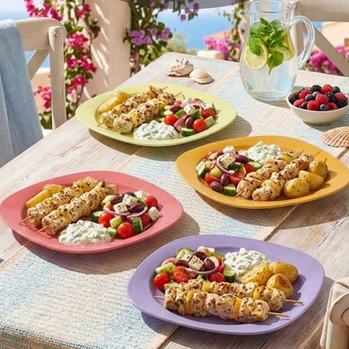 Tupperware large plates set of 4, 25 cm, new
