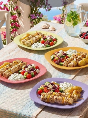 Tupperware μεγάλα πιάτα σετ 4 τεμ, 25 εκ, καινούργια