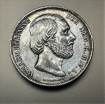  Netherlands 2½ gulden 1870