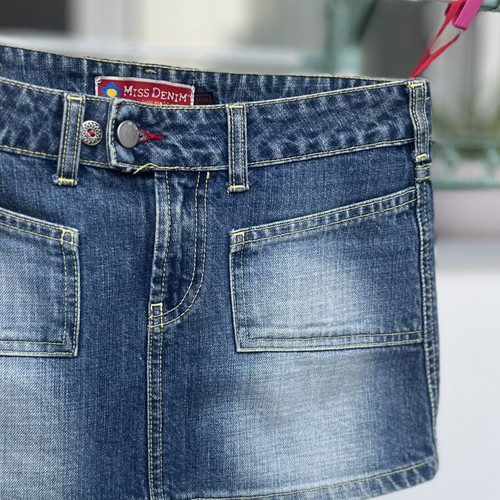 Vintage mini skirt, blue, size M
