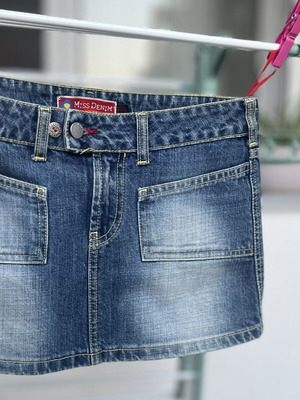 Vintage mini skirt, blue, size M