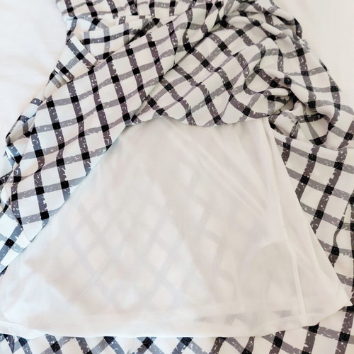 DKNY midi checked dress with collar like new, size M