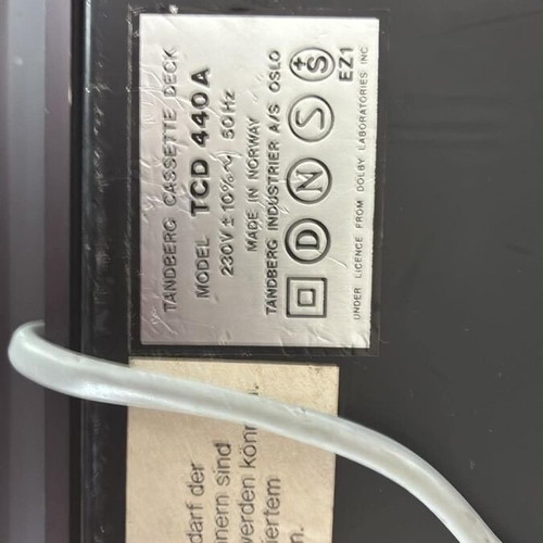 Tandberg TCD 440A cassette deck used, made in Norway
