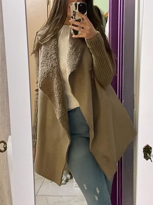 Jacket with lining like new, beige, size XL