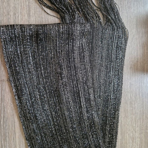 Black pashmina with silver threads like new