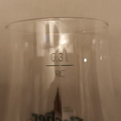 Collectible Fischer beer glass, like new, tulip-shaped