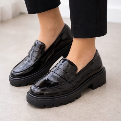 Oxford loafers H&M like new, black, size 37