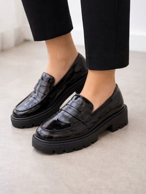 Oxford loafers H&M like new, black, size 37