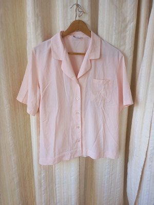 Vintage 90s Πυκαμισο medium large, παστέλ βερίκοκι, σαν καινούργιο