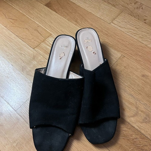 Migato black suede mules used, 5cm heel, size 39
