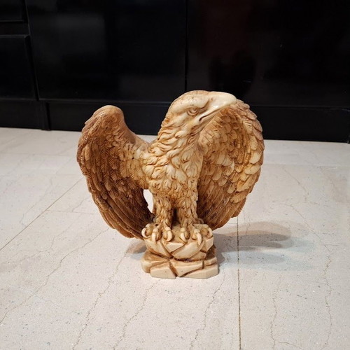 Eagle statue figure vintage, used, stone-like material