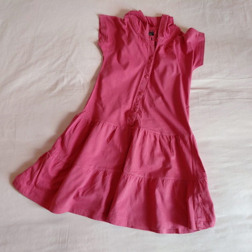Zara Girls' Cotton Dress coral 11-12 years like new