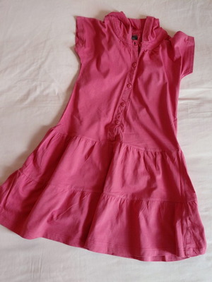 Zara Girls' Cotton Dress coral 11-12 years like new
