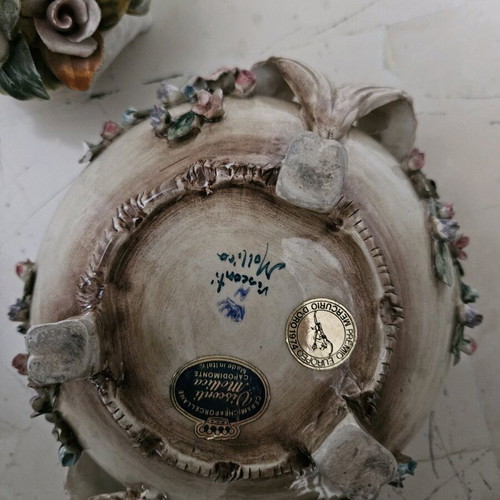 Capodimonte porcelain like new, two pieces
